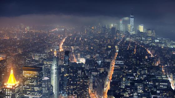 纽约的夜晚繁华夜景电脑桌面壁纸高清图片