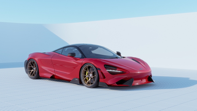 红色豪车 迈凯伦765LT CGI 4K壁纸