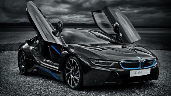 黑色bmw 寶馬i8高清電腦桌面壁紙圖片